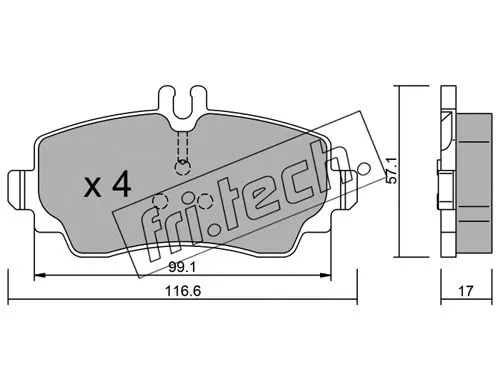 Brake Pad Set, disc brake (319.0)