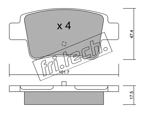 Brake Pad Set, disc brake (721.0)