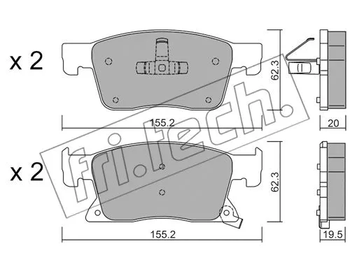 Brake Pad Set, disc brake (1115.0)