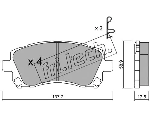 Brake Pad Set, disc brake (305.0)