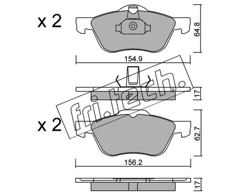 Brake Pad Set, disc brake (505.0)