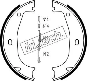 Brake Shoe Set, parking brake (1019.026K)