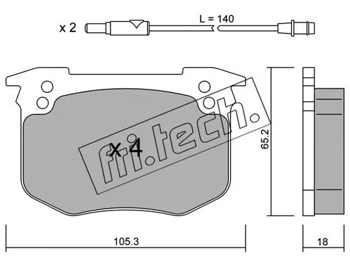 Brake Pad Set, disc brake (196.0)