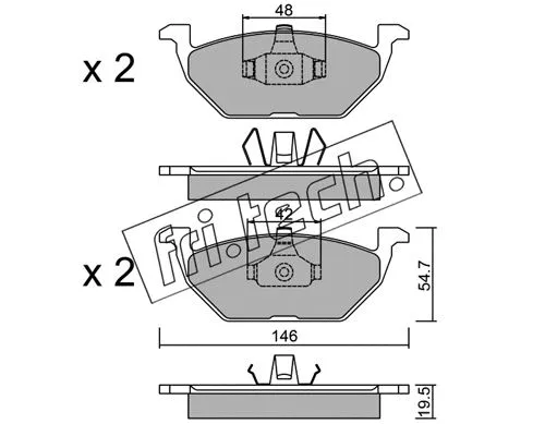 Brake Pad Set, disc brake (220.1)