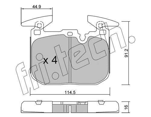 Brake Pad Set, disc brake (1039.3)