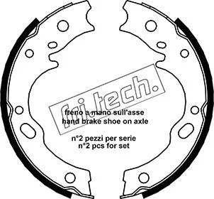 Brake Shoe Set, parking brake (1047.375)