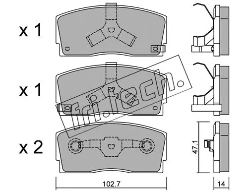 Brake Pad Set, disc brake (249.0)