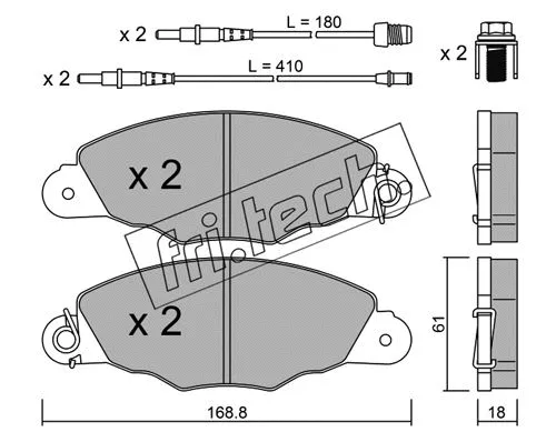 Brake Pad Set, disc brake (343.1)