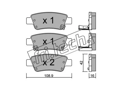 Brake Pad Set, disc brake (806.0)