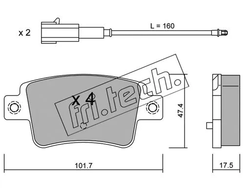 Brake Pad Set, disc brake (721.1)