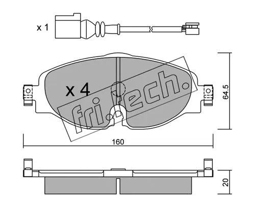 Brake Pad Set, disc brake (966.0W)