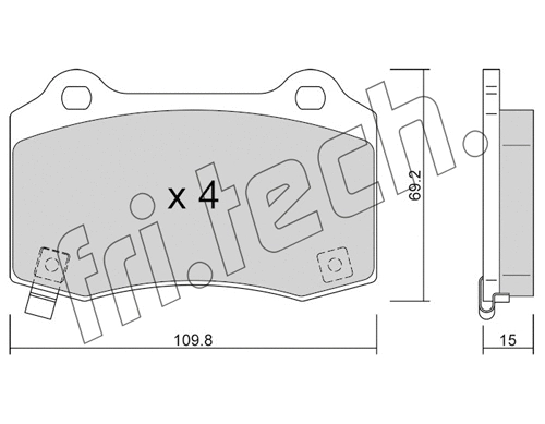 Brake Pad Set, disc brake (260.6)