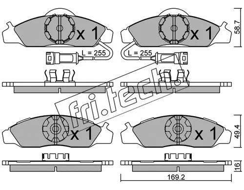 Brake Pad Set, disc brake (377.0)