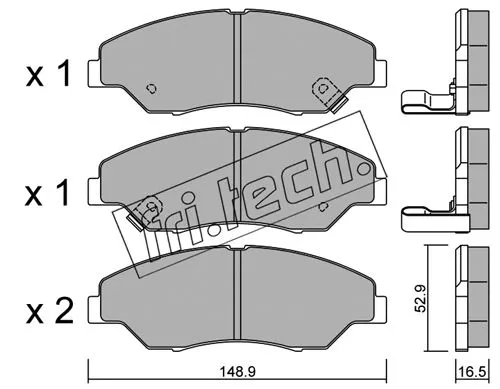 Brake Pad Set, disc brake (385.0)