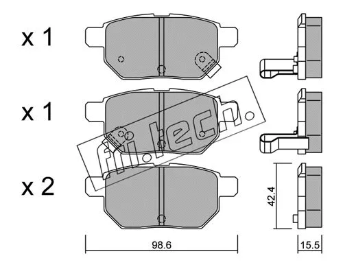 Brake Pad Set, disc brake (762.0)