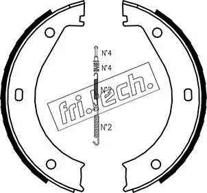 Brake Shoe Set, parking brake (1019.023K)