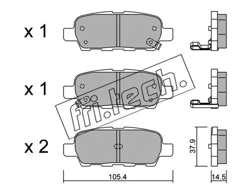 Brake Pad Set, disc brake (628.0)