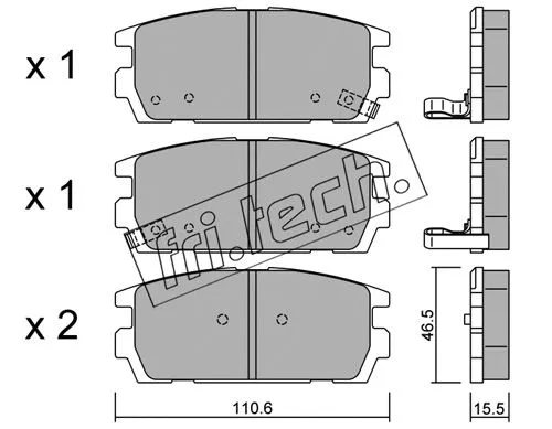 Brake Pad Set, disc brake (523.0)