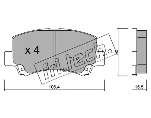 Brake Pad Set, disc brake (434.0)