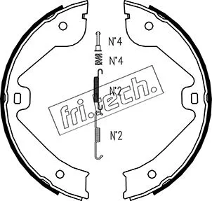 Brake Shoe Set, parking brake (1052.131K)