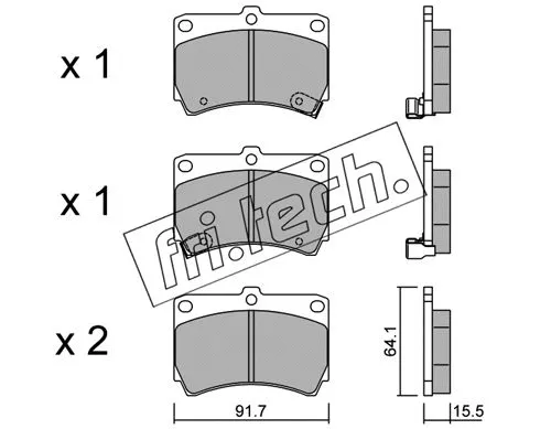 Brake Pad Set, disc brake (203.0)