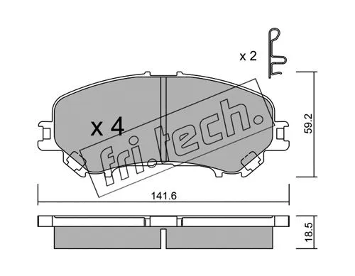 Brake Pad Set, disc brake (1034.0)