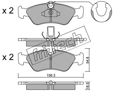 Brake Pad Set, disc brake (320.1)