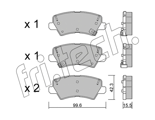 Brake Pad Set, disc brake (1166.0)