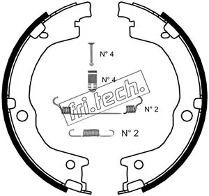 Brake Shoe Set, parking brake (1049.165K)