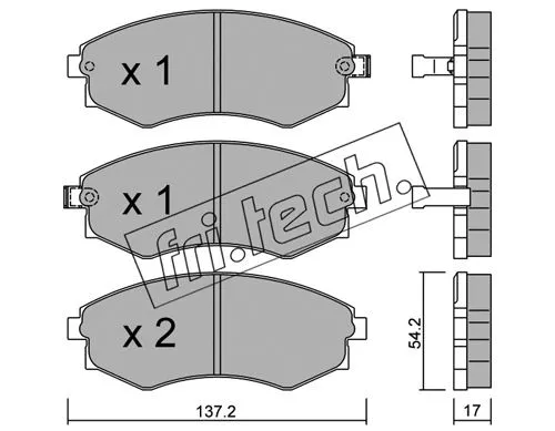 Brake Pad Set, disc brake (195.0)