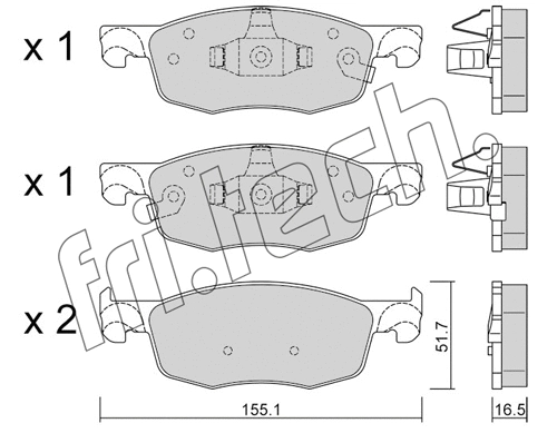 Brake Pad Set, disc brake (1282.0)