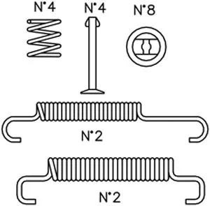 Accessory Kit, brake shoes (1434)