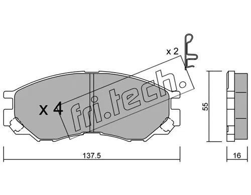 Brake Pad Set, disc brake (416.0)