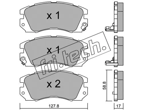 Brake Pad Set, disc brake (142.0)