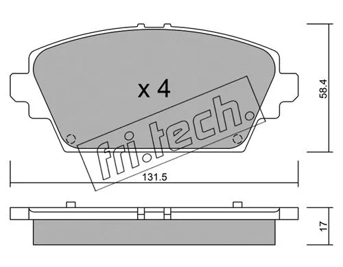 Brake Pad Set, disc brake (480.0)