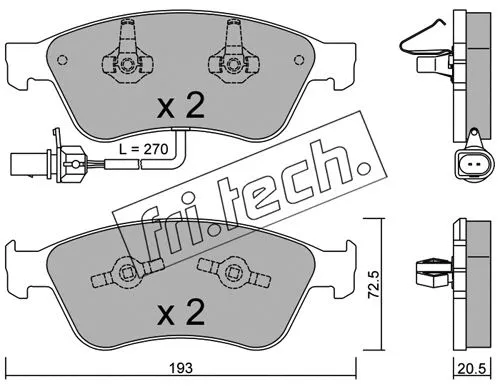Brake Pad Set, disc brake (678.0)