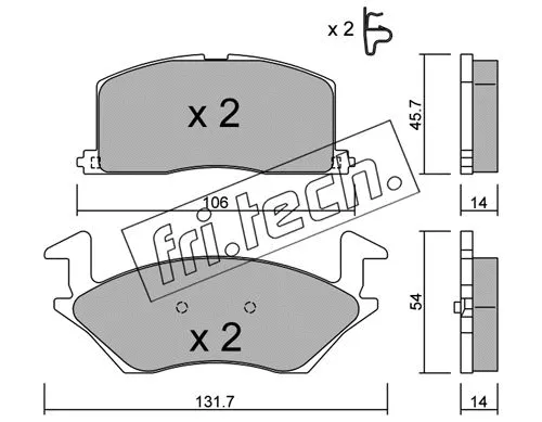 Brake Pad Set, disc brake (437.0)