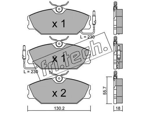Brake Pad Set, disc brake (144.1)