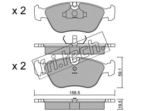 Brake Pad Set, disc brake (189.0)