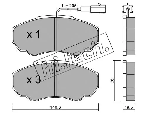 Brake Pad Set, disc brake (334.0)