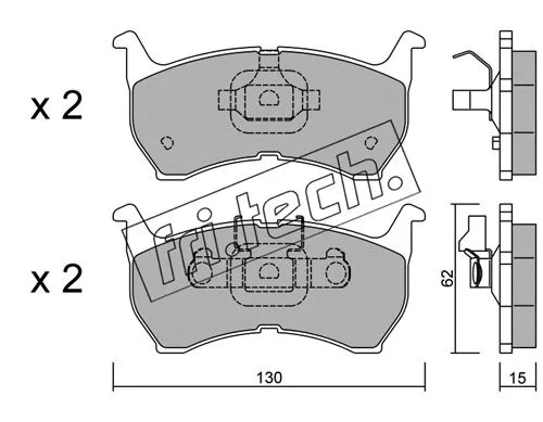 Brake Pad Set, disc brake (240.0)