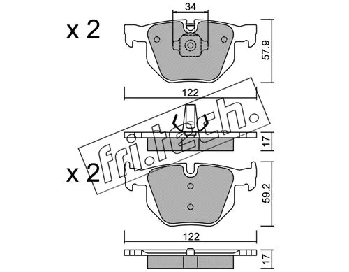 Brake Pad Set, disc brake (660.4)