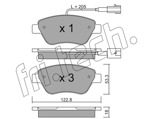 Brake Pad Set, disc brake (330.0)