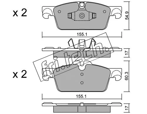 Brake Pad Set, disc brake (934.0)