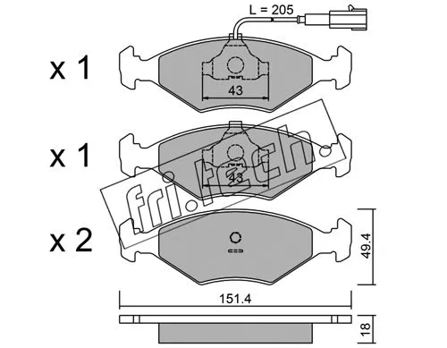 Brake Pad Set, disc brake (059.4)
