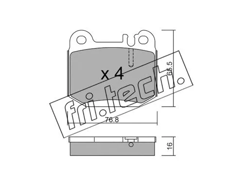 Brake Pad Set, disc brake (580.0)
