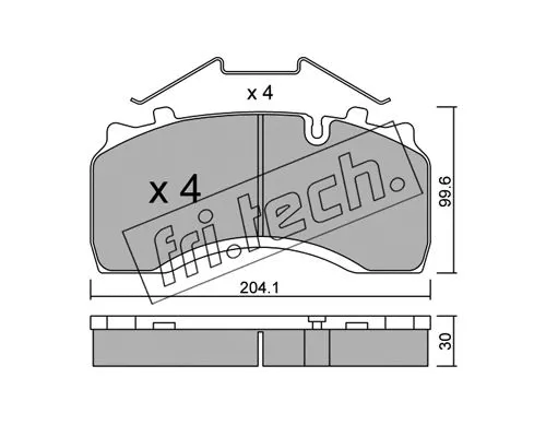 Brake Pad Set, disc brake (606.0)