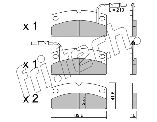 Brake Pad Set, disc brake (1231.0)