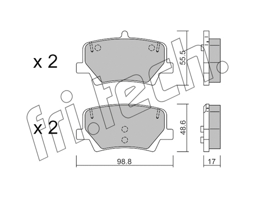 Brake Pad Set, disc brake (1187.0)