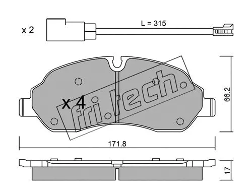 Brake Pad Set, disc brake (1056.0)